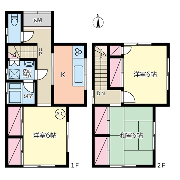 栃木県足利市小俣町(一戸建)の賃貸物件の間取り