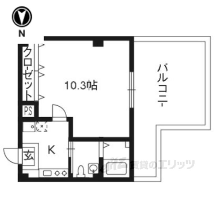 フラッティ円町北の間取り