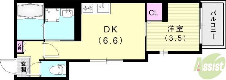 アンジュレジデンス石橋の間取り