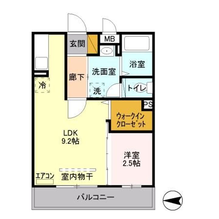 埼玉県さいたま市北区櫛引町2(アパート)の賃貸物件の間取り