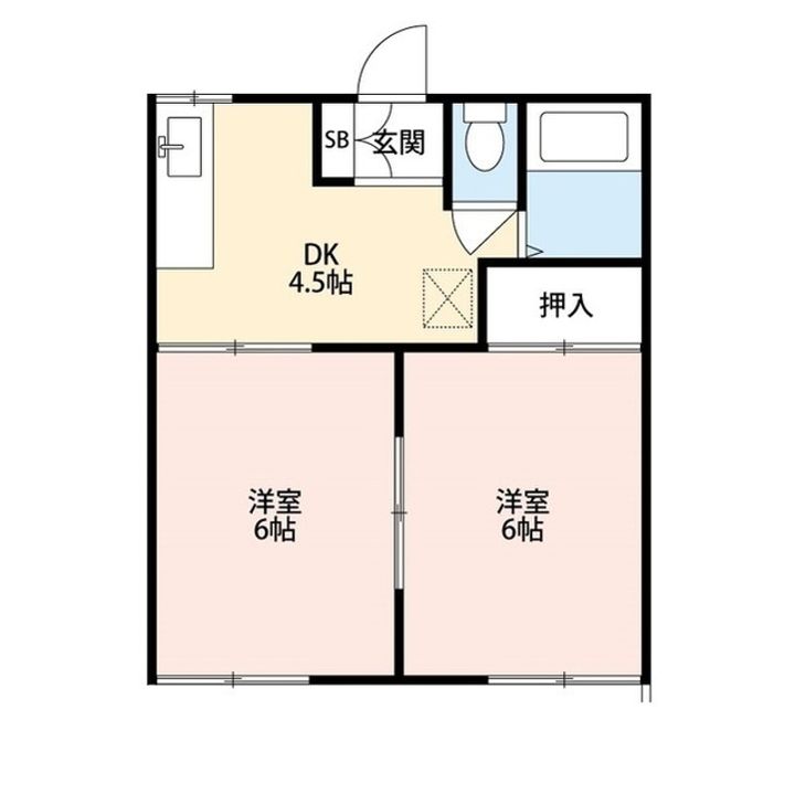 コーポすみれA棟の間取り