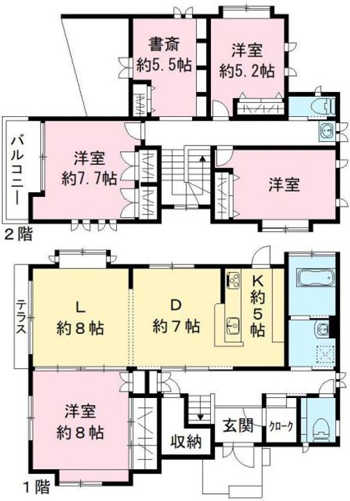 埼玉県草加市氷川町(一戸建)の賃貸物件の間取り