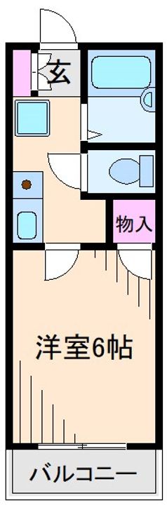 神奈川県横浜市港北区綱島西2(マンション)の賃貸物件の間取り
