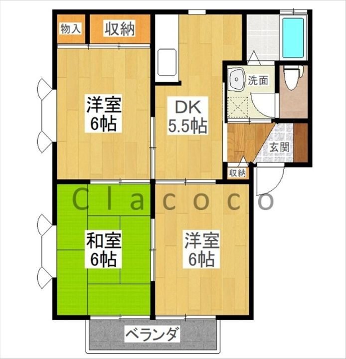 シャイン・クレストBの間取り