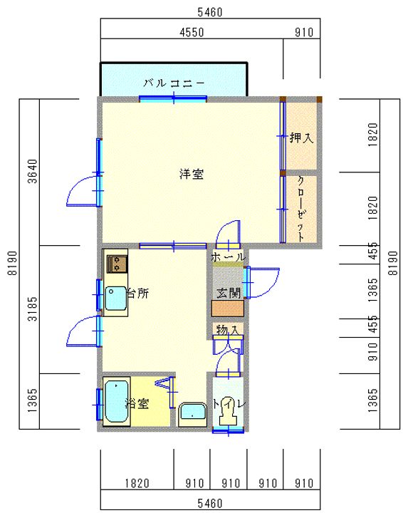 パークヒルズB棟の間取り