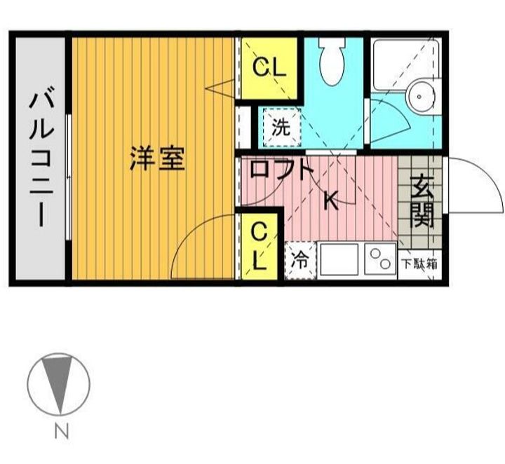 神奈川県横浜市戸塚区吉田町の賃貸アパートの間取り