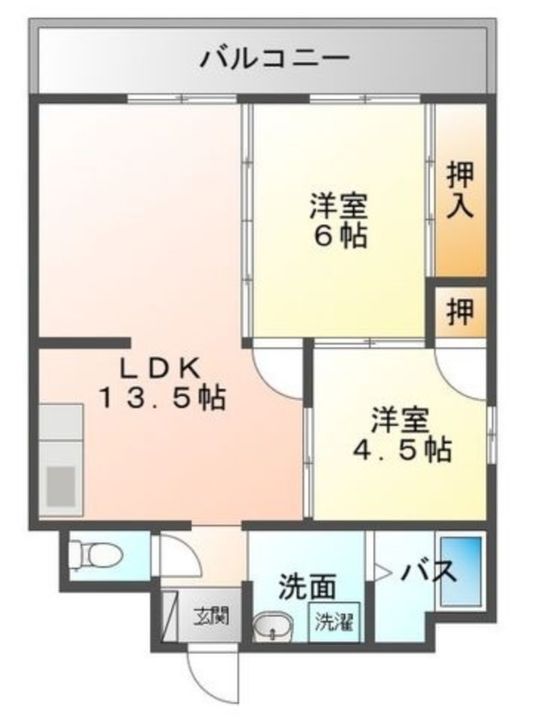 広島県呉市広白石1(マンション)の賃貸物件の間取り