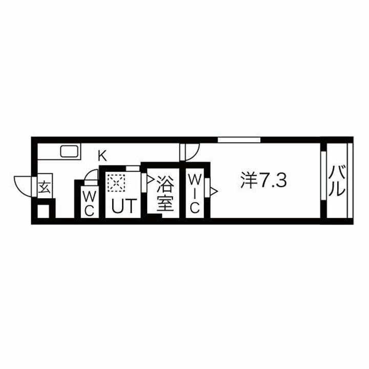 愛知県名古屋市北区東大杉町3(アパート)の賃貸物件の間取り
