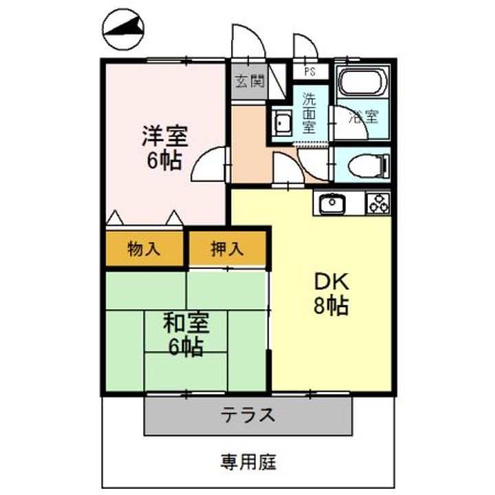 大阪府堺市西区鳳中町9(アパート)の賃貸物件の間取り