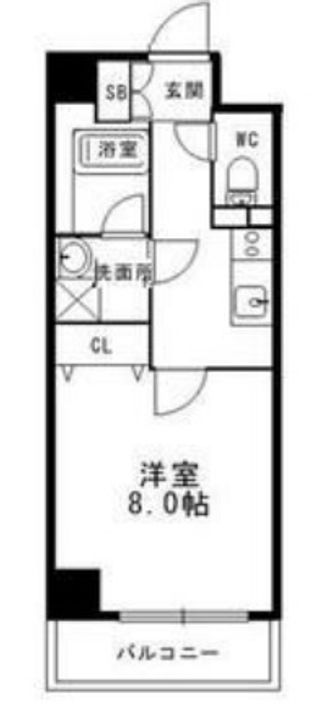 エルシア北田辺の間取り