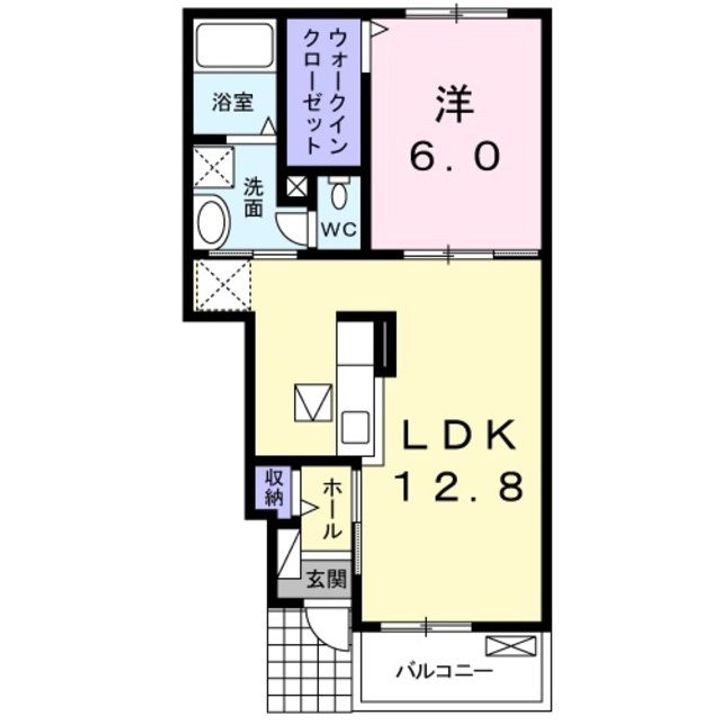 福島県郡山市小原田5(アパート)の賃貸物件の間取り
