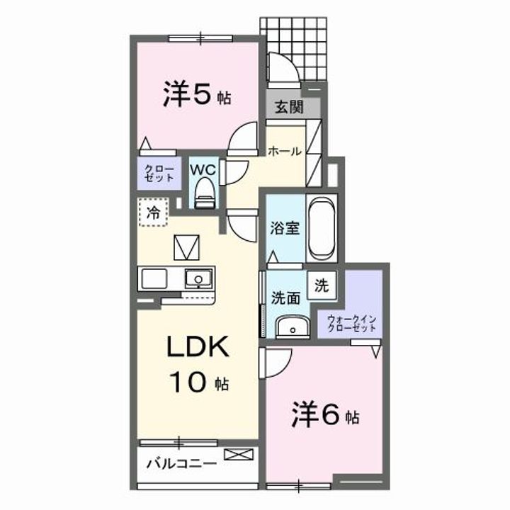 香川県高松市上林町(アパート)の賃貸物件の間取り