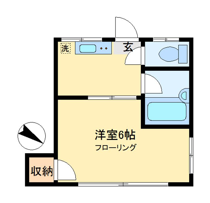 東京都文京区弥生1(アパート)の賃貸物件の間取り