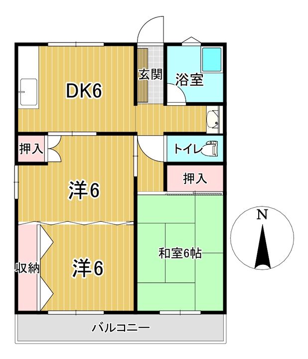 広島県広島市東区牛田新町1(マンション)の賃貸物件の間取り