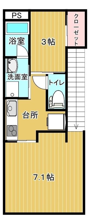 (眺望良好)愛宕ヒルズIIの間取り