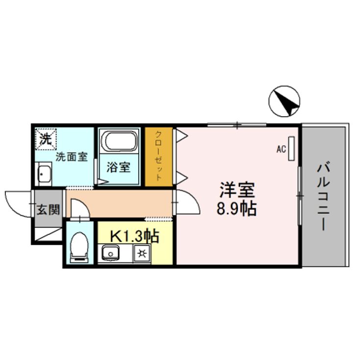 大阪府岸和田市西之内町(マンション)の賃貸物件の間取り
