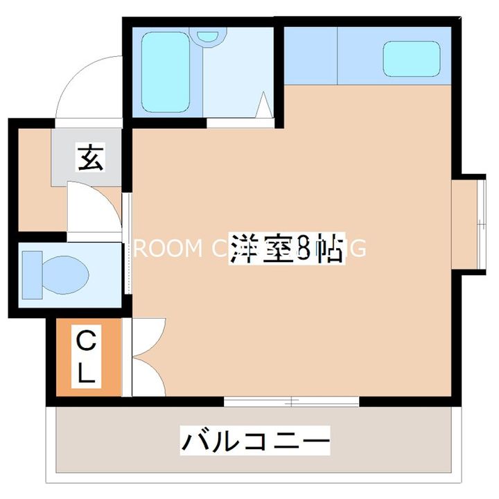 鹿児島県鹿児島市下荒田4(マンション)の賃貸物件の間取り