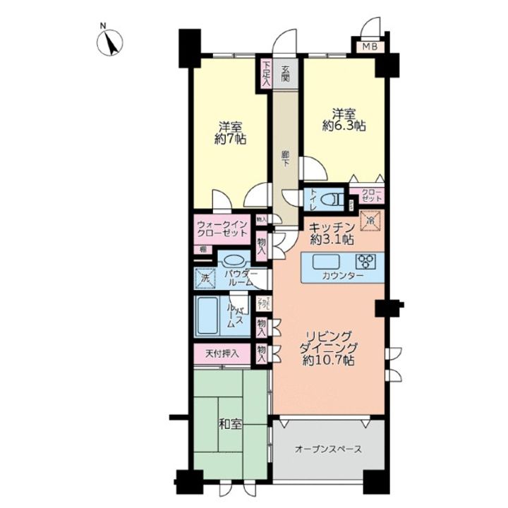 神奈川県藤沢市片瀬5(マンション)の賃貸物件の間取り
