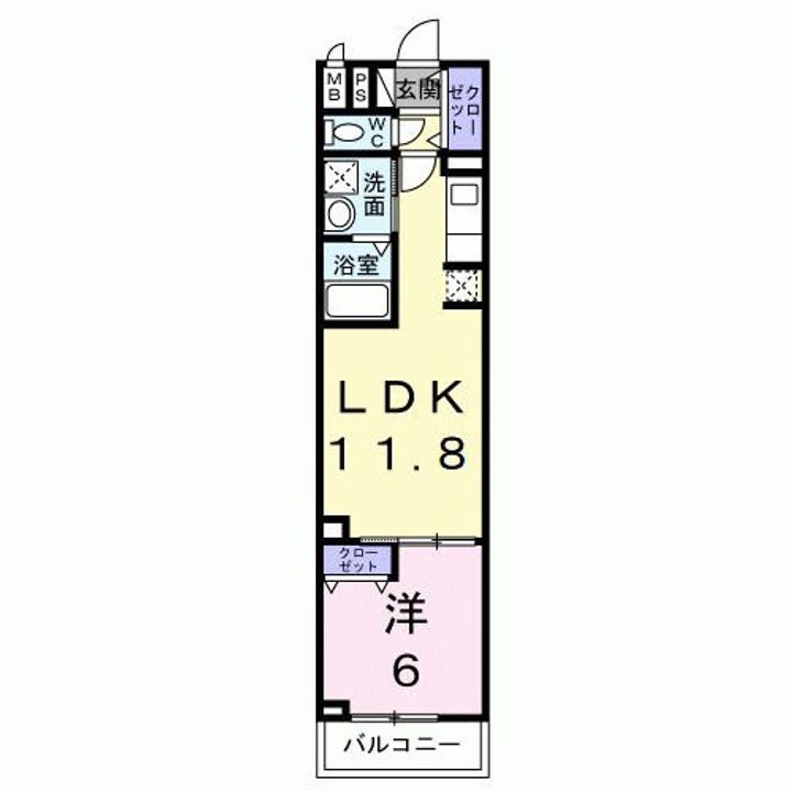 埼玉県越谷市蒲生茜町(マンション)の賃貸物件の間取り