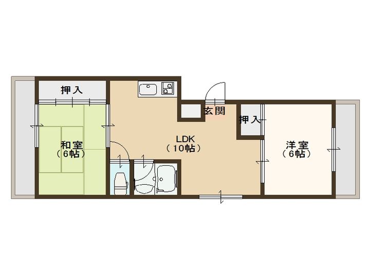 大阪府大阪市住之江区西加賀屋4(アパート)の賃貸物件の間取り