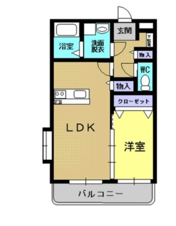 岡山県総社市真壁の賃貸マンションの間取り