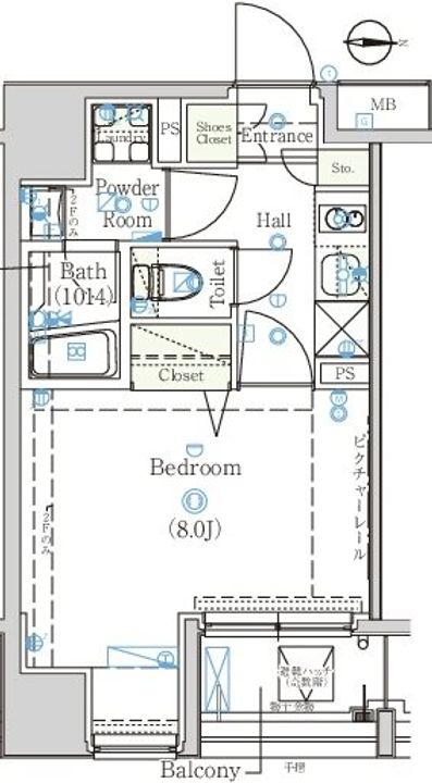 東京都台東区入谷2の賃貸マンションの間取り