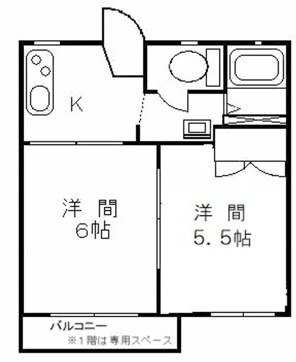 ヴィラ上本村Bの間取り
