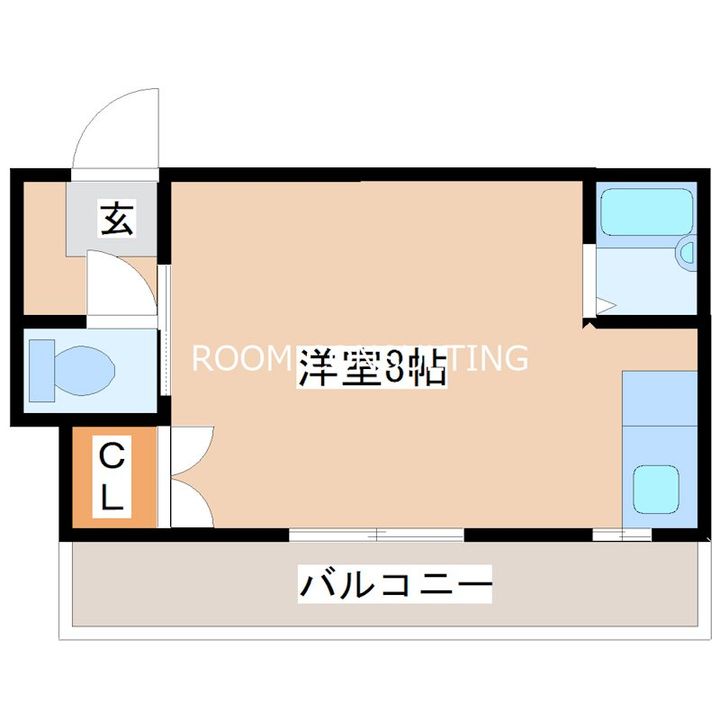 鹿児島県鹿児島市下荒田4(マンション)の賃貸物件の間取り