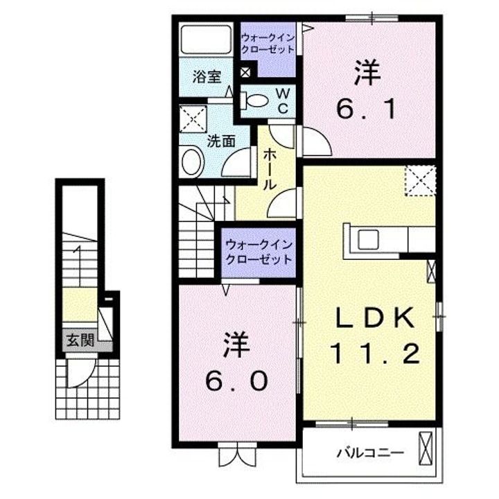 大阪府柏原市円明町(アパート)の賃貸物件の間取り