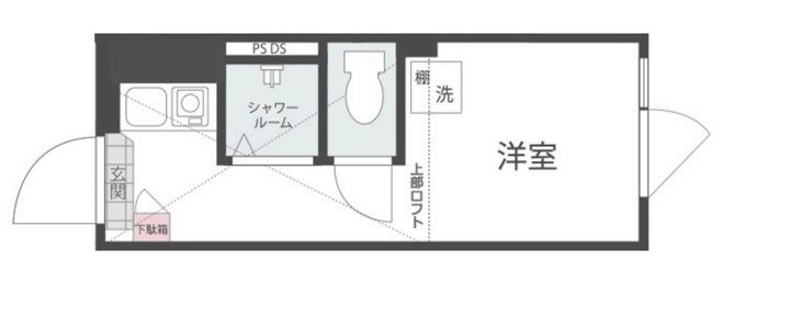 東京都新宿区北新宿2(マンション)の賃貸物件の間取り
