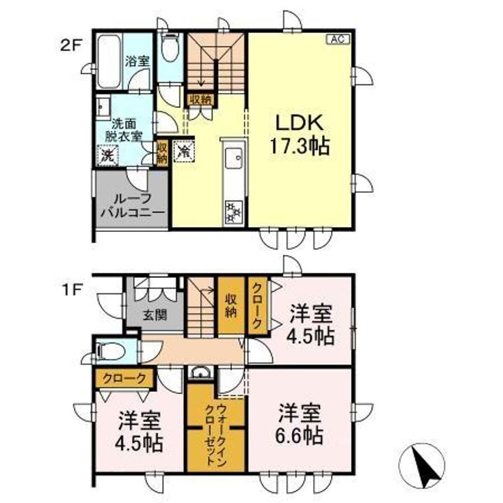 神奈川県横浜市港南区港南1(一戸建)の賃貸物件の間取り