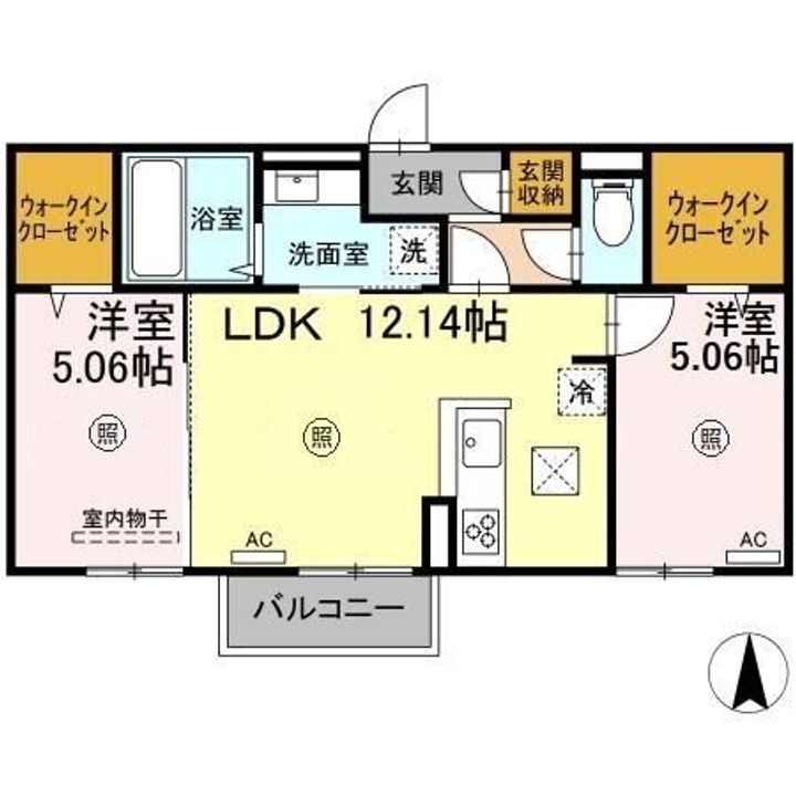 D-room桜 I棟の間取り
