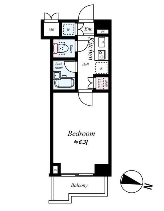 東京都新宿区中落合3(マンション)の賃貸物件の間取り