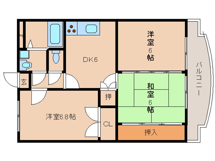 宮崎県北諸県郡三股町稗田(マンション)の賃貸物件の間取り