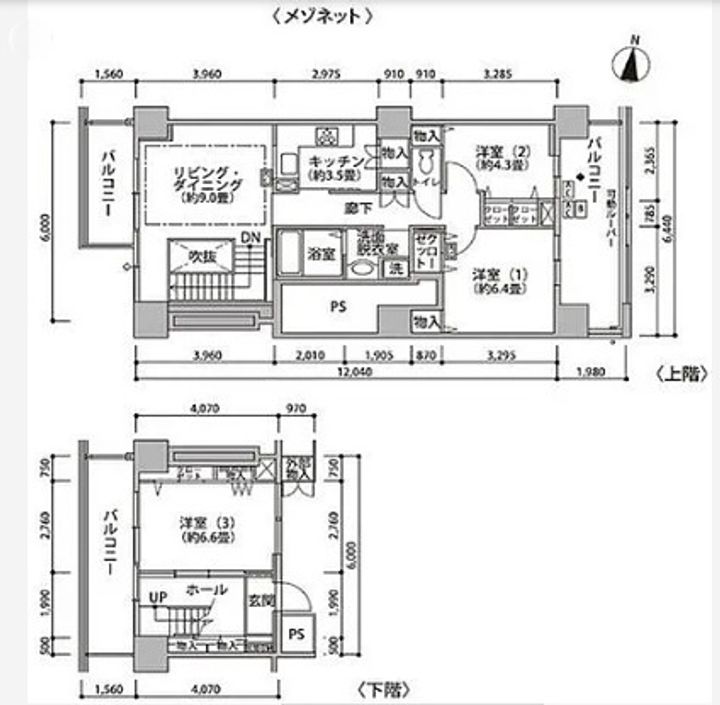 東京都江東区東雲1(マンション)の賃貸物件の間取り