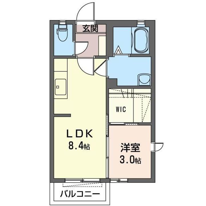 茨城県結城市新福寺1(アパート)の賃貸物件の間取り