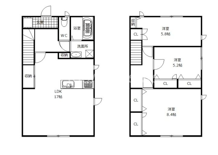 徳島県徳島市佐古六番町(一戸建)の賃貸物件の間取り