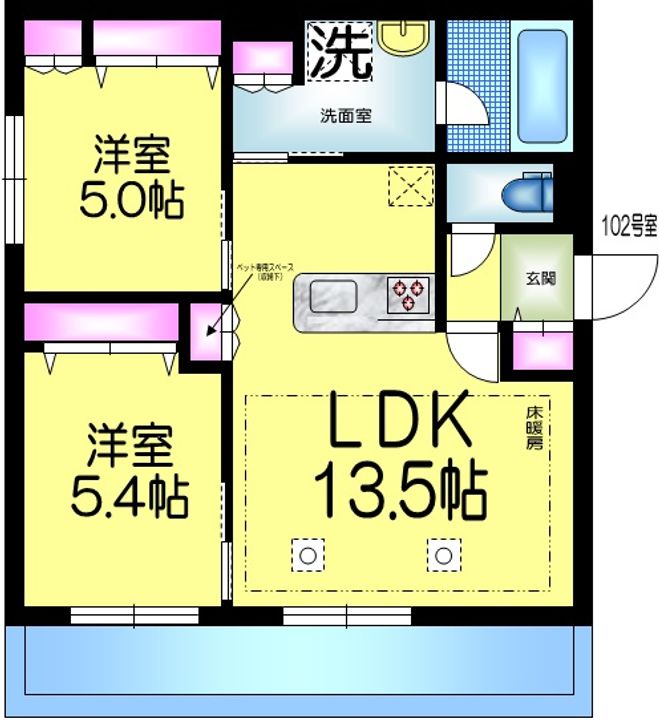 千葉県船橋市本郷町(マンション)の賃貸物件の間取り