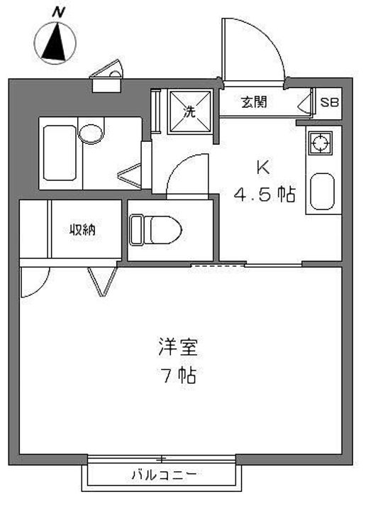 東京都新宿区山吹町(マンション)の賃貸物件の間取り