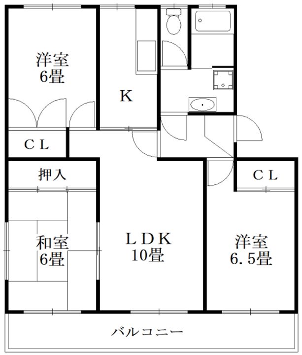 末広レインボーハイツの間取り