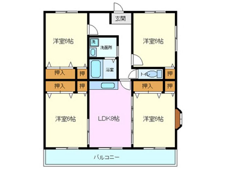 静岡県駿東郡清水町柿田(マンション)の賃貸物件の間取り