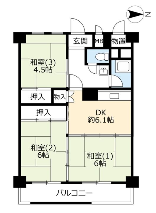UR札幌平岸の間取り