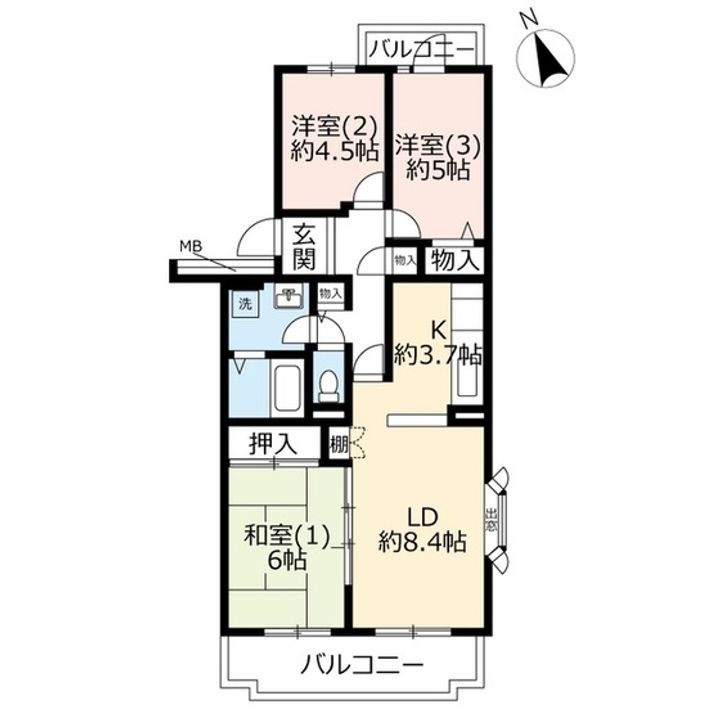 UR春日部小渕の間取り
