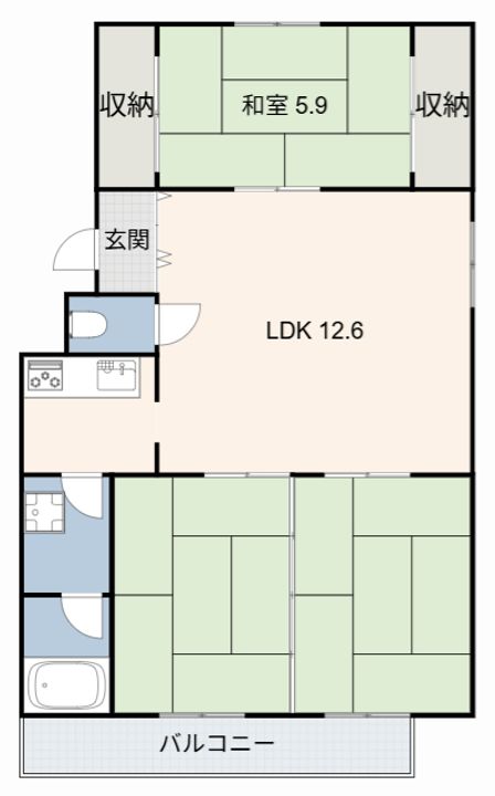 百石マンション3号館の間取り