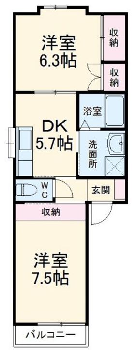 ベェル ヴィルの間取り
