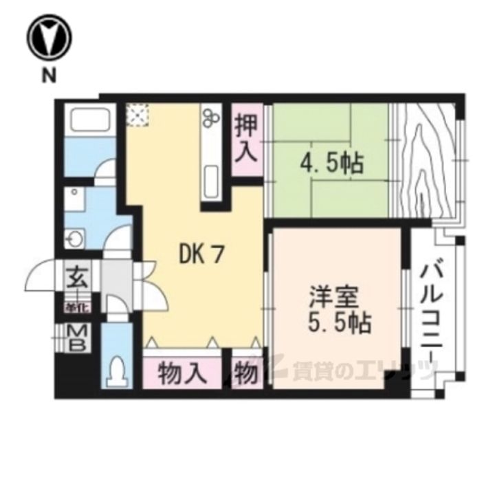 エイブル創久五条大宮の間取り