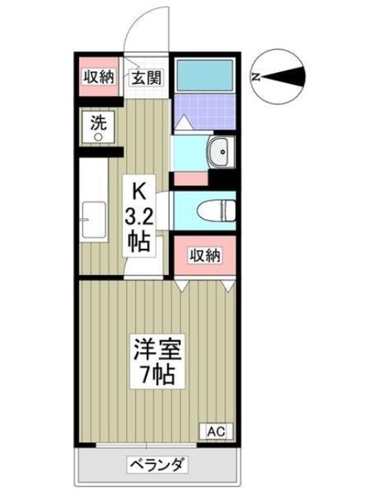 埼玉県さいたま市北区日進町3(アパート)の賃貸物件の間取り