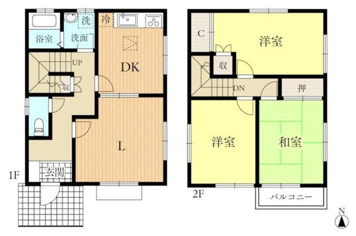神奈川県厚木市七沢(一戸建)の賃貸物件の間取り