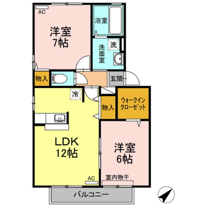 リヴェールE棟の間取り