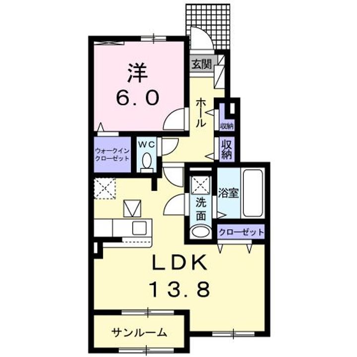 埼玉県児玉郡上里町大字神保原町(アパート)の賃貸物件の間取り